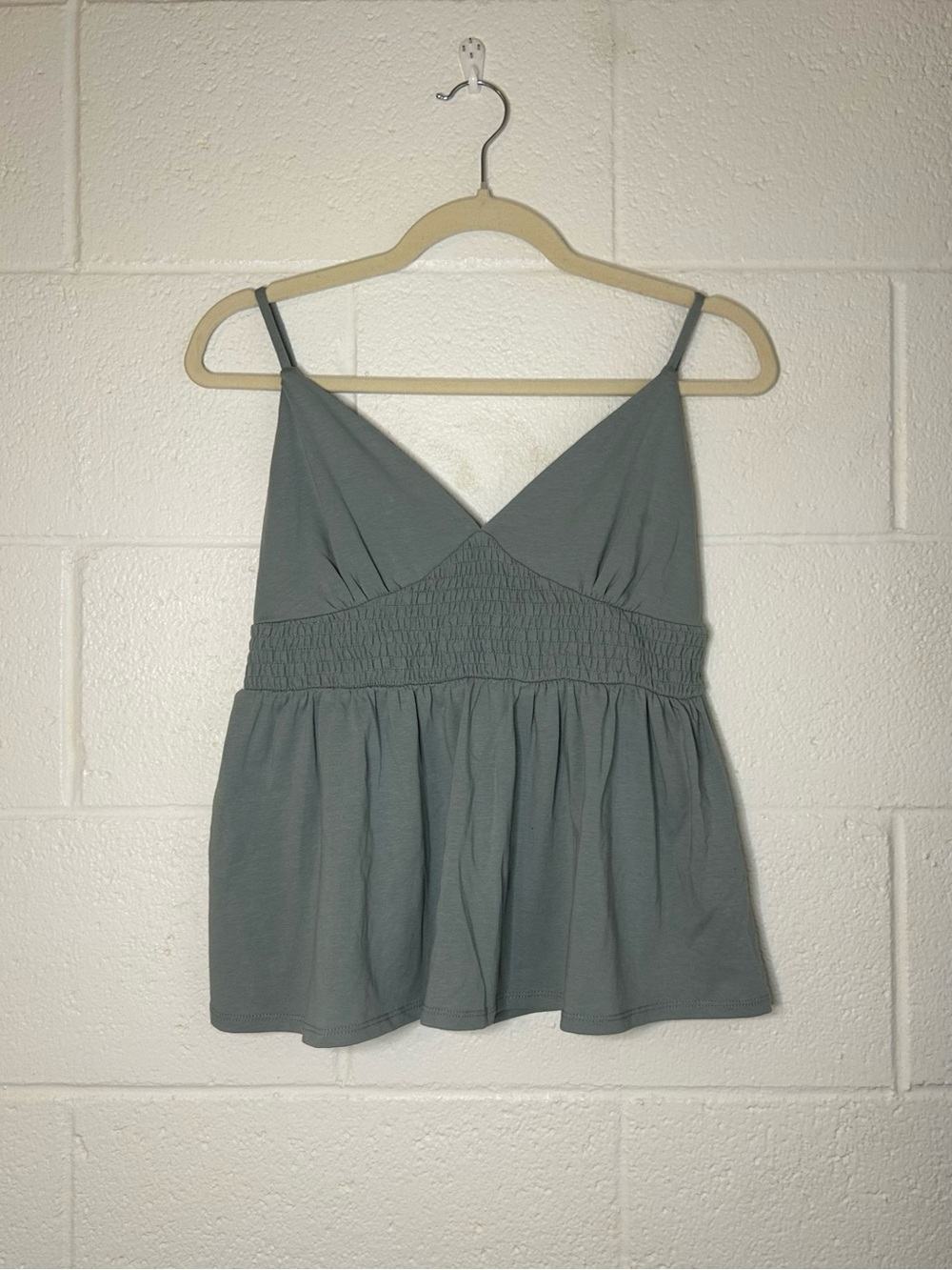 Sage Green Smocked Tank Top